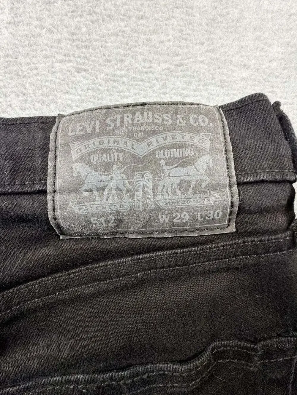 Levi's 512 Slim Tapered Fit Men's Black Jeans Size W29 L30